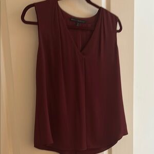 Sleeveless Burgundy Top